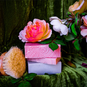 Rose infused soaps for sensitive skin. When used regularly this gently cleansing soap reduces your skin’s need for supplemental moisture.